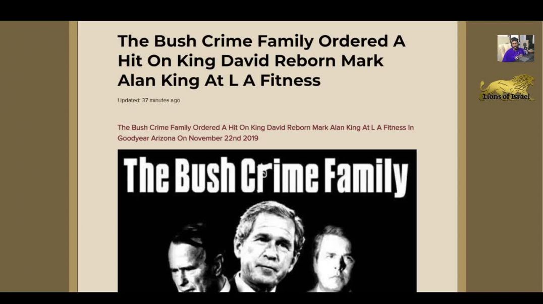 The Bush Crime Family Ordered A Hit On King David Reborn Mark Alan King At L A Fitness In Goodyear A