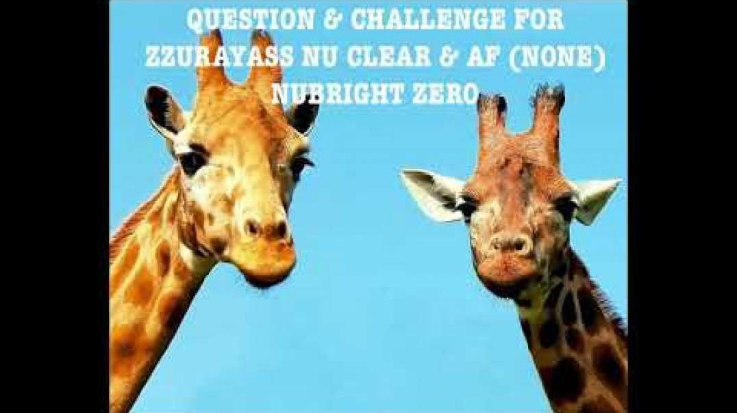 Nuben Menkarayzz - Question & Challenge For Zzurayass Nu Clear & AF (None) Nu Bright Zero