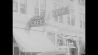 1925 Film Footage of the People's Hotel And Cafe, Muskogee Oklahoma