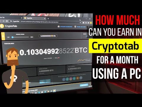 HOW MUCH CAN YOU EARN IN CRYPTOTAB FOR A MONTH USING YOUR PC | DESKTOP BITCOIN MINER