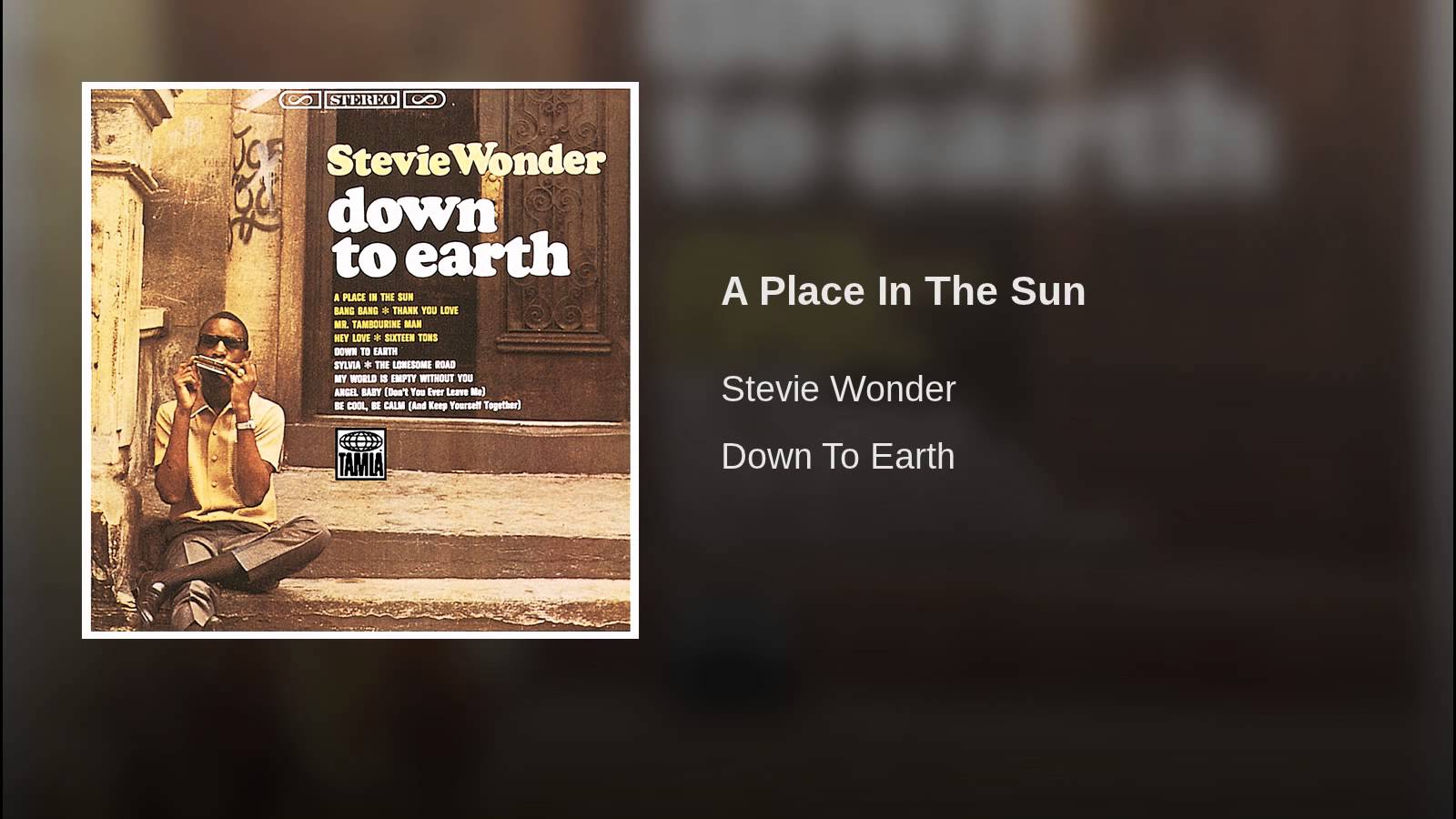 {A Place In The Sun} Stevie Wonder. Old School To Ease Your Mind My People.. Enjoy..