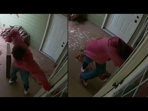 Terrifying Video Shows Man Breaking Into Home, Forcing Mom and Toddler to barricade in bathroom