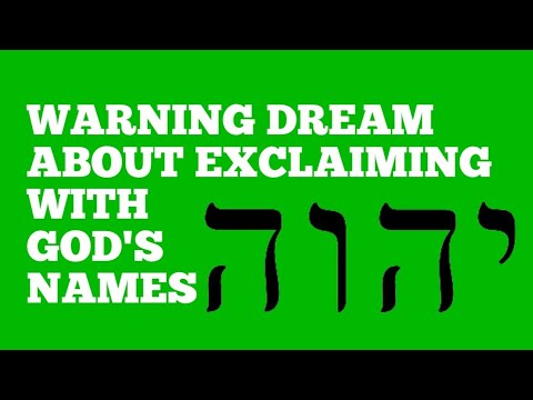 Warning Dream, If You Exclaim "OMG" "Jesus" Watch this Video