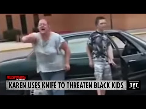 Karen USES KNIFE To Threaten Black Kids
