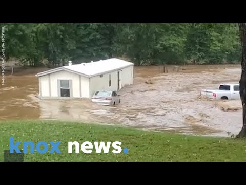 Woman Watches Her House and Car Float Away From Intense Flooding