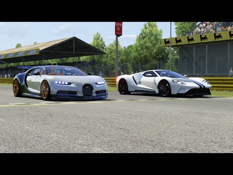 Bugatti Chiron vs Ford GT at Monza Full Course