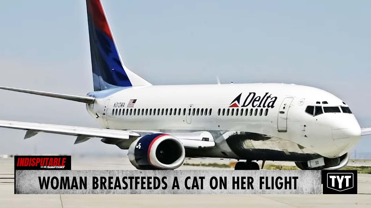 ⁣Woman Breastfeeds A Cat On Her Flight